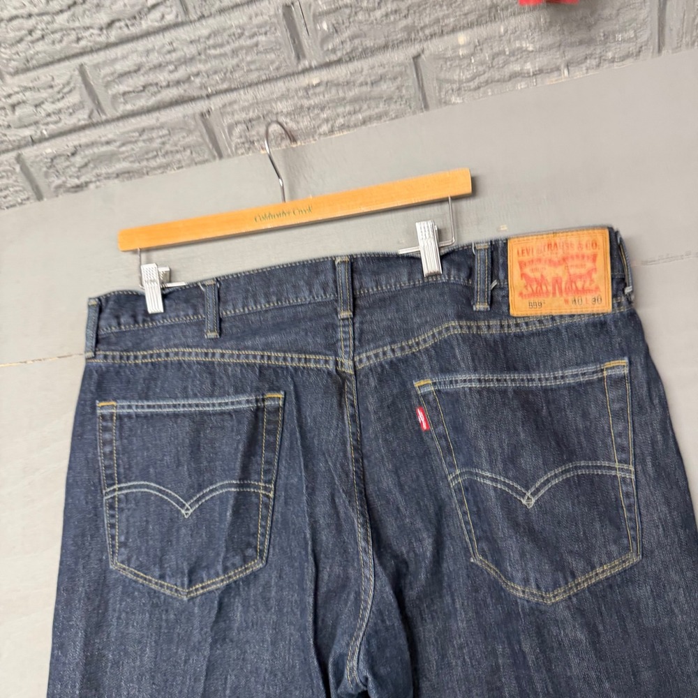 Levis 559 Relaxed Straight Jeans Dark Indigo Denim Mens 40x30 5-Pocket Pants